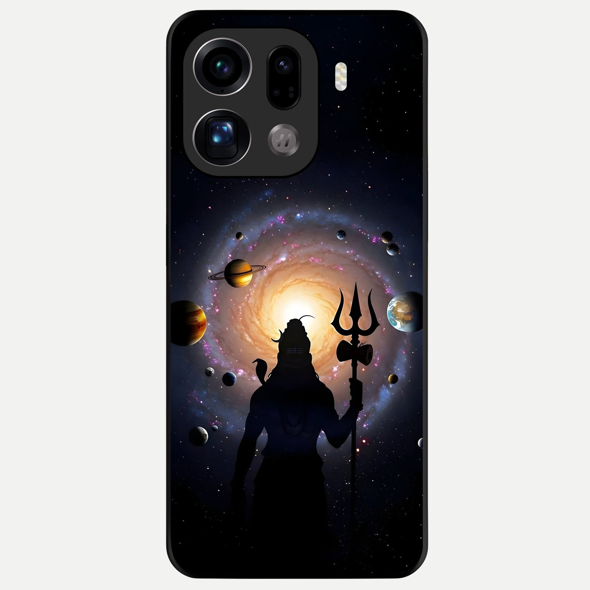  Galactic Shiva Vision Glass Case For Oppo Find X9 Pro back cover – full design glossy printed glass finish
