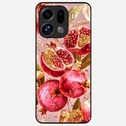  Golden Bloom Glow Glass Case For Oppo Find X9 Pro back cover – full design glossy printed glass finish