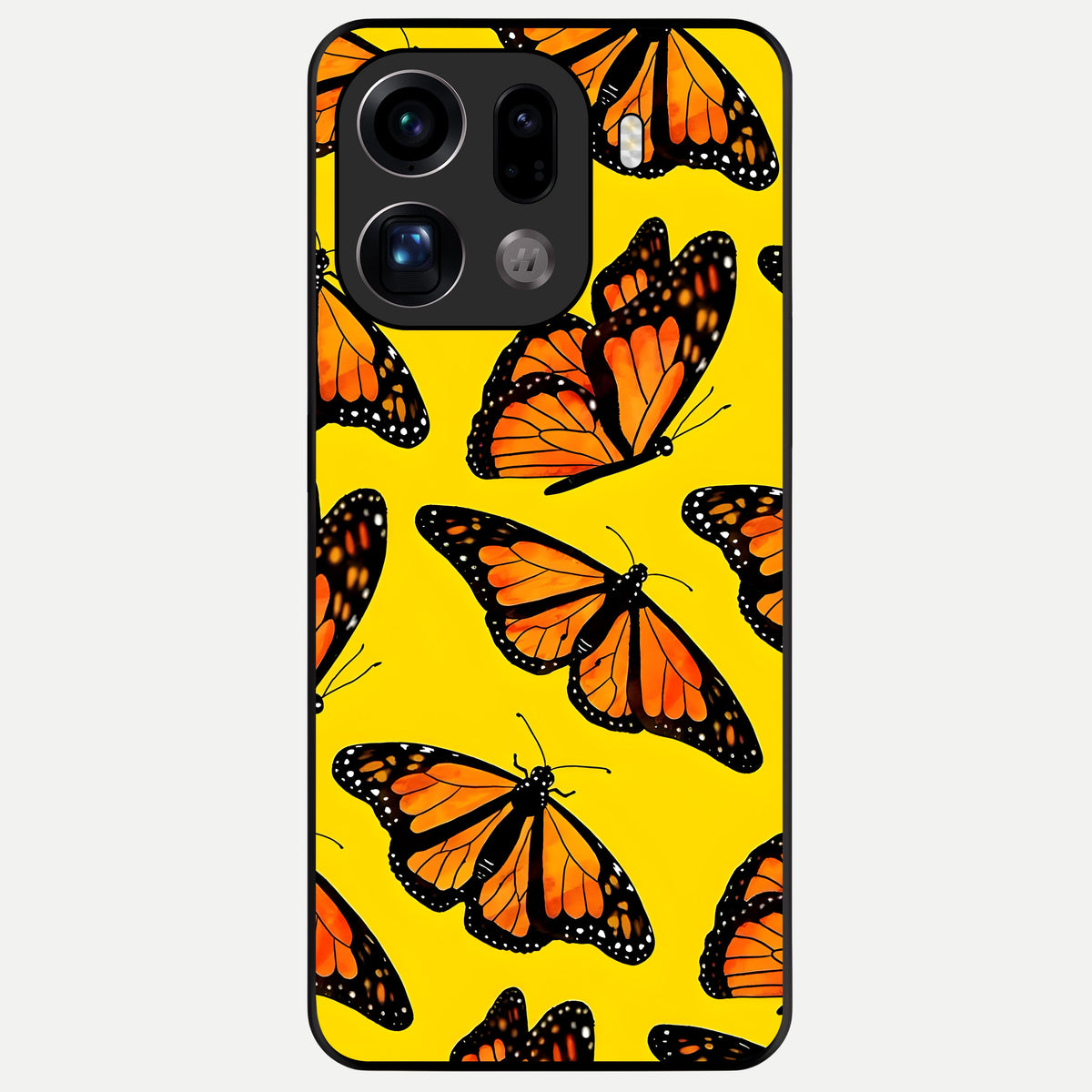  Golden Wing Flight Glass Case For Oppo Find X9 Pro back cover – full design glossy printed glass finish