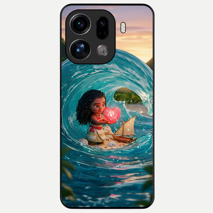  Heart of Ocean Glass Case For Oppo Find X9 Pro back cover – full design glossy printed glass finish