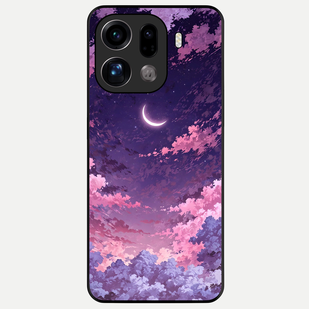  Sky Drift Clouds Glass Case For Oppo Find X9 Pro back cover – full design glossy printed glass finish