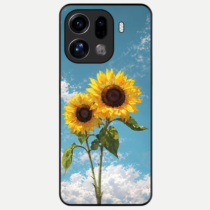  Sunlit Daisy Glow Glass Case For Oppo Find X9 Pro back cover – full design glossy printed glass finish