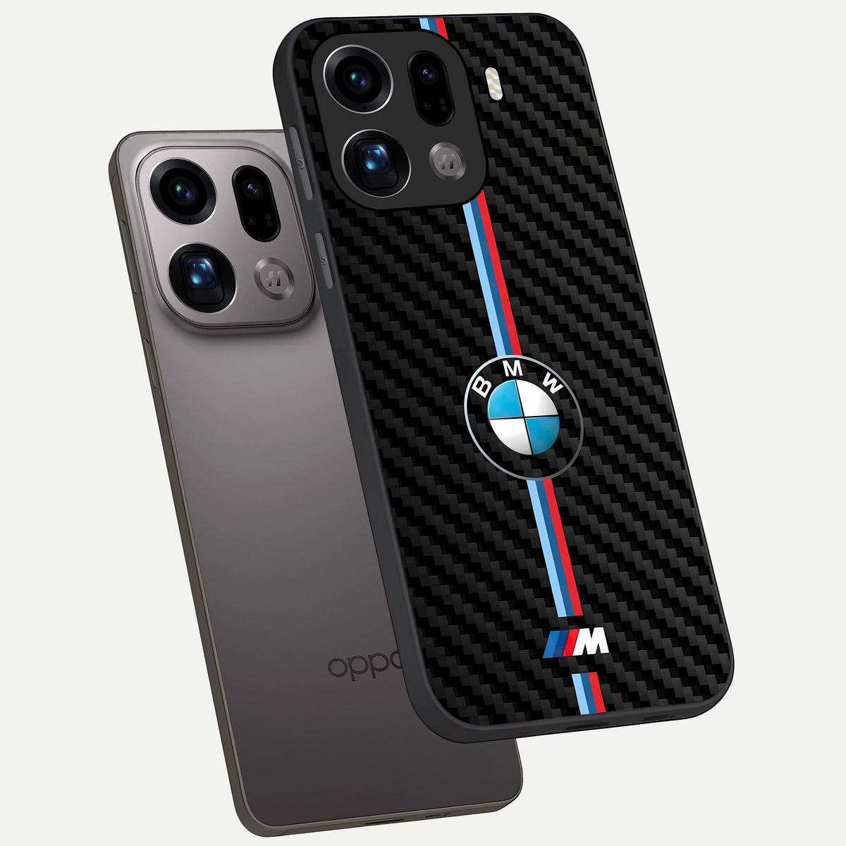  BMW Pattern phone case For Oppo Find X9 Pro showing premium glass back cover with detailed artwork
