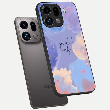  Celestial Cloud Magic phone case For Oppo Find X9 Pro showing premium glass back cover with detailed artwork