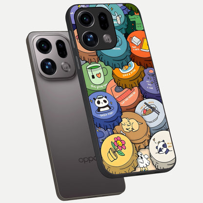  Coins Patterns phone case For Oppo Find X9 Pro showing premium glass back cover with detailed artwork