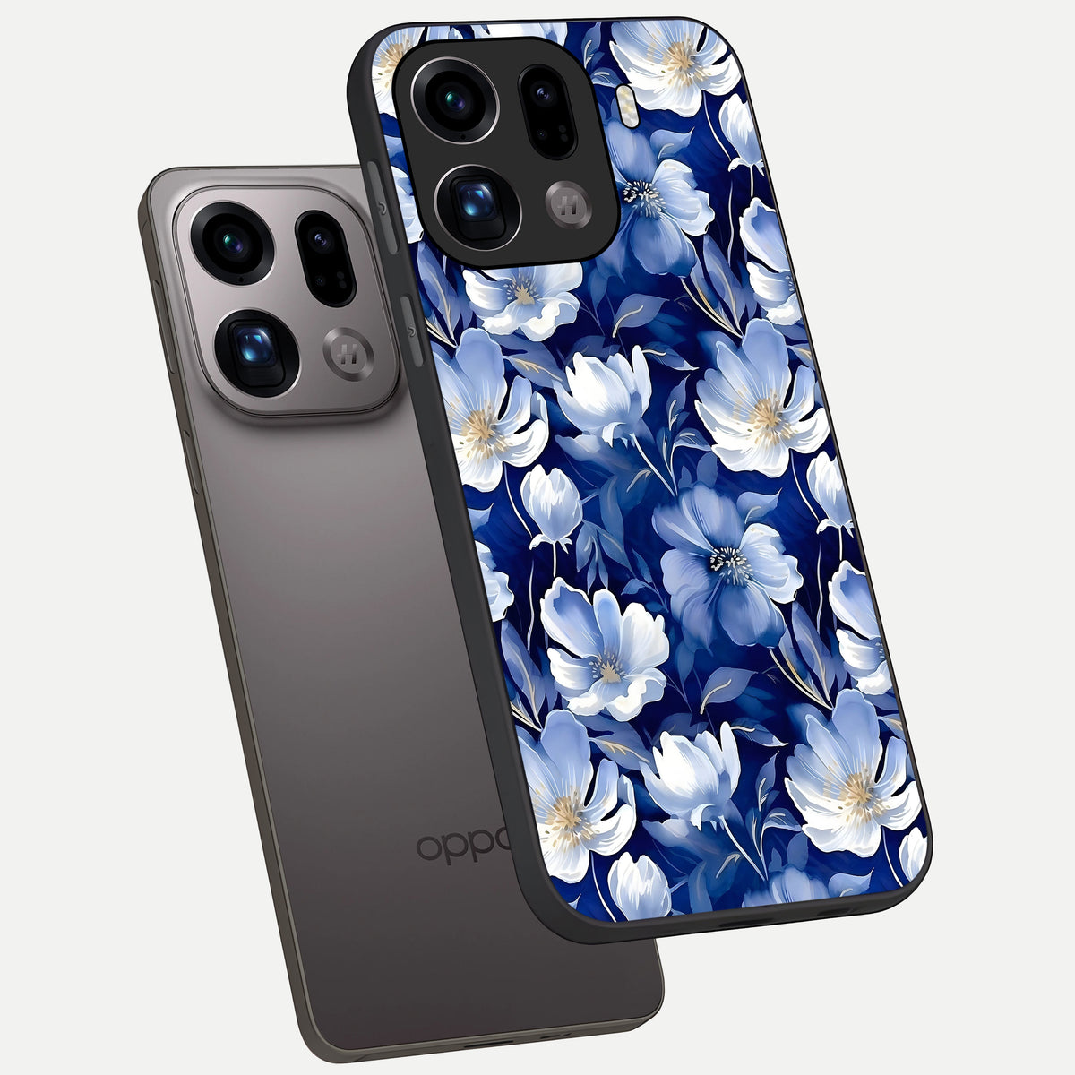  Cute Floral Patterns phone case For Oppo Find X9 Pro showing premium glass back cover with detailed artwork