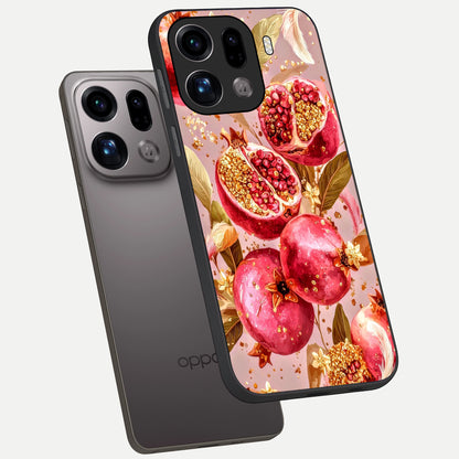  Golden Bloom Glow phone case For Oppo Find X9 Pro showing premium glass back cover with detailed artwork