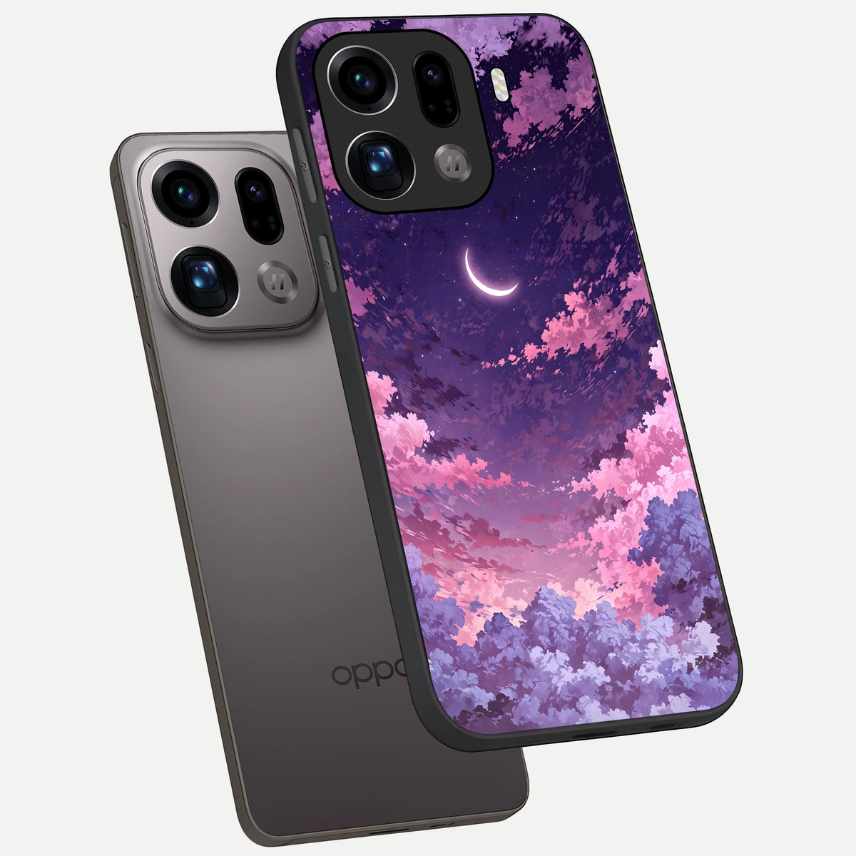  Sky Drift Clouds phone case For Oppo Find X9 Pro showing premium glass back cover with detailed artwork