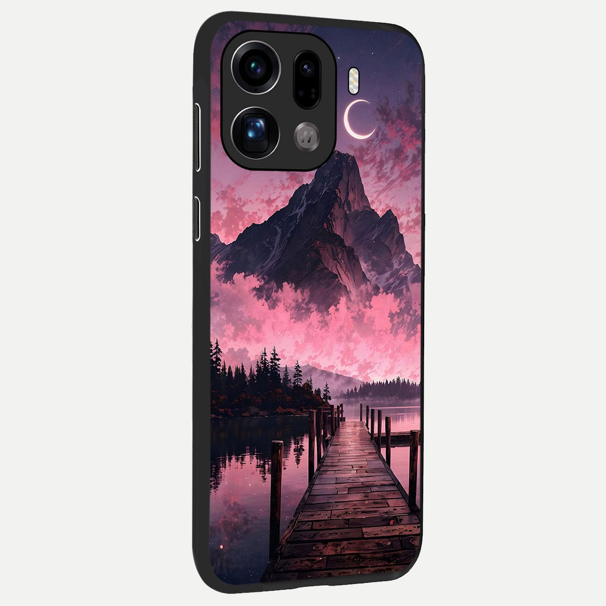  Beautiful Mountain View back cover For Oppo Find X9 Pro slim fit glass case with vibrant aesthetic design