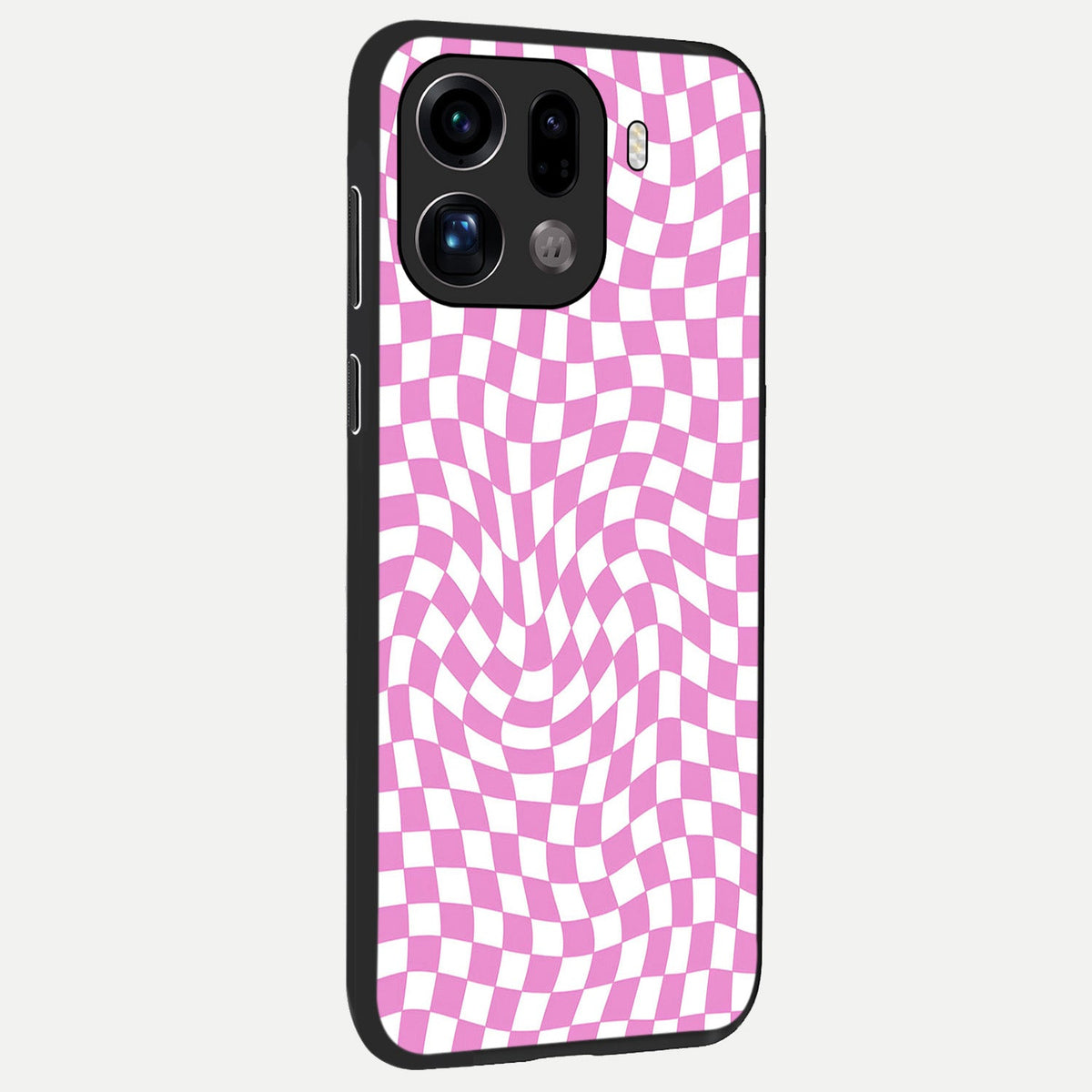  Bubblegum Check Wave back cover For Oppo Find X9 Pro slim fit glass case with vibrant aesthetic design