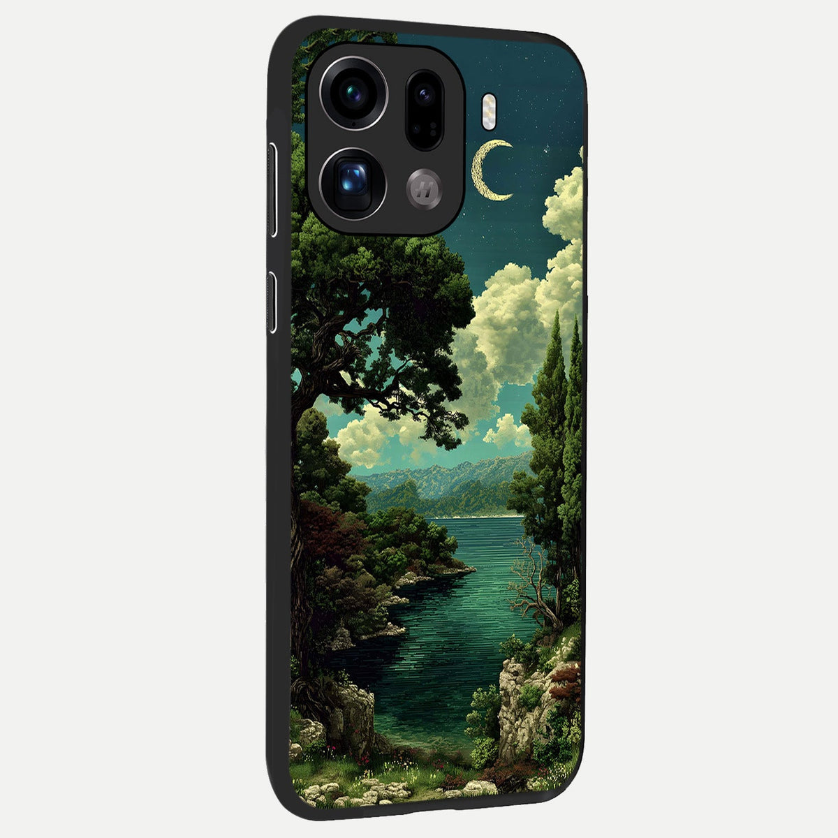  Celestial Lake Peace back cover For Oppo Find X9 Pro slim fit glass case with vibrant aesthetic design