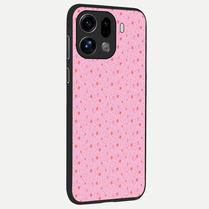  Cosmic Pink Sparkle back cover For Oppo Find X9 Pro slim fit glass case with vibrant aesthetic design