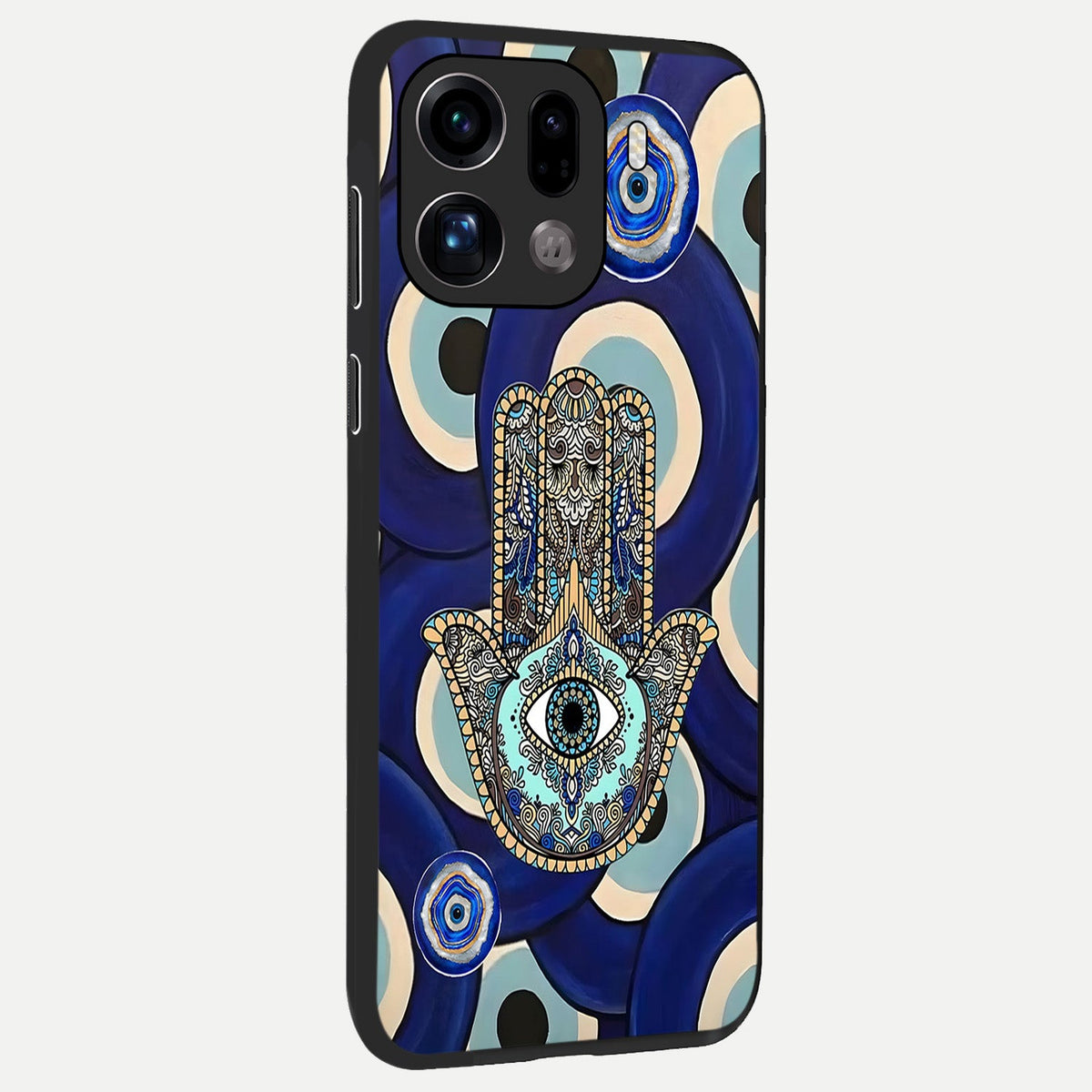  Hamsa Divine Guard back cover For Oppo Find X9 Pro slim fit glass case with vibrant aesthetic design
