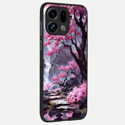  Pink Sunflower Glow back cover For Oppo Find X9 Pro slim fit glass case with vibrant aesthetic design