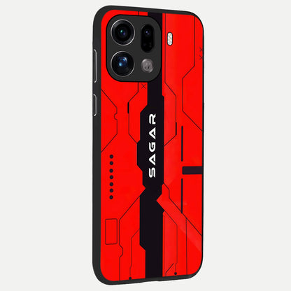  Voltage Rise CYBERPUNK Custom Name back cover For Oppo Find X9 Pro slim fit personalized glass case with bold cyberpunk design