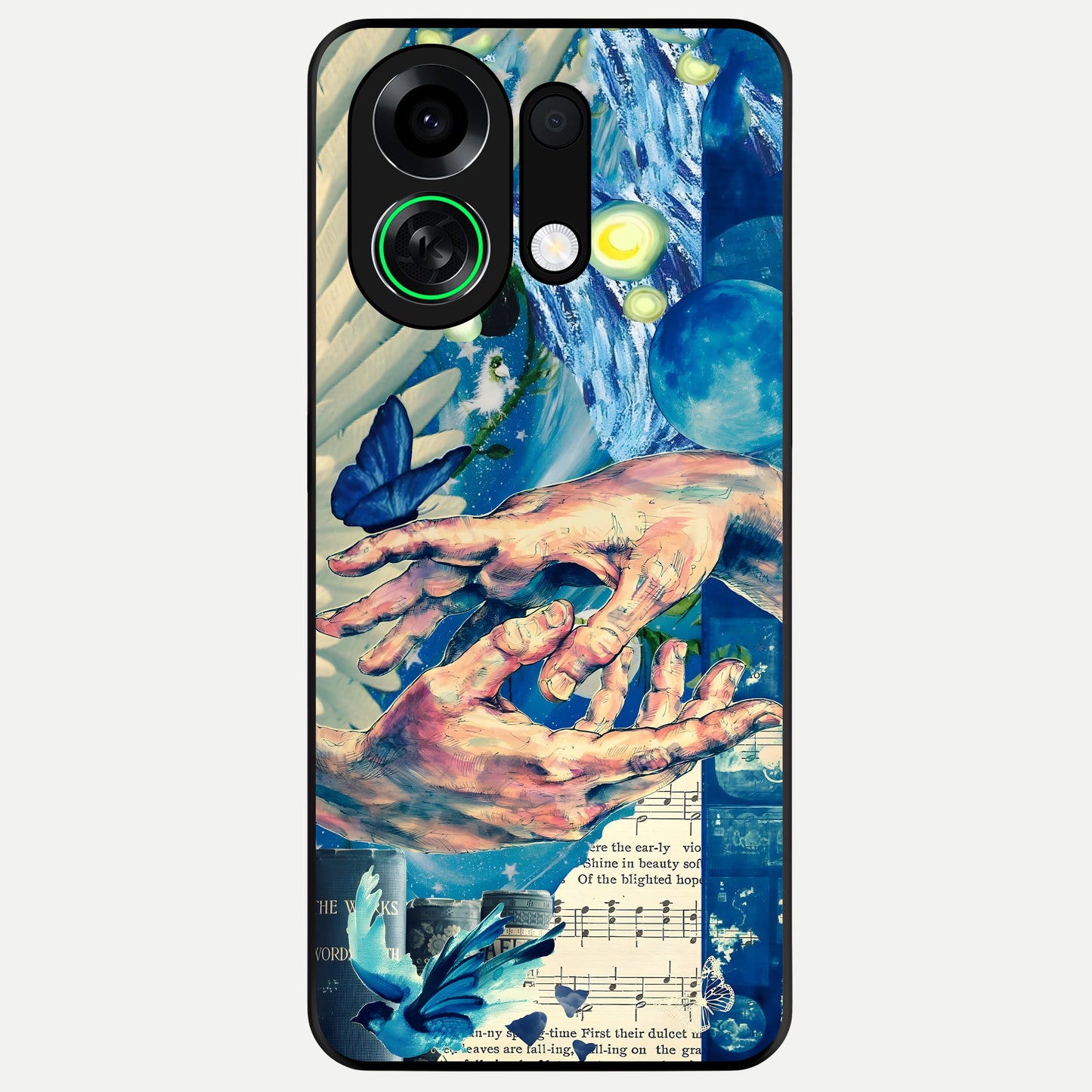  Aesthetic Divider Glass Case For Oppo K13 Turbo back cover – full design glossy printed glass finish