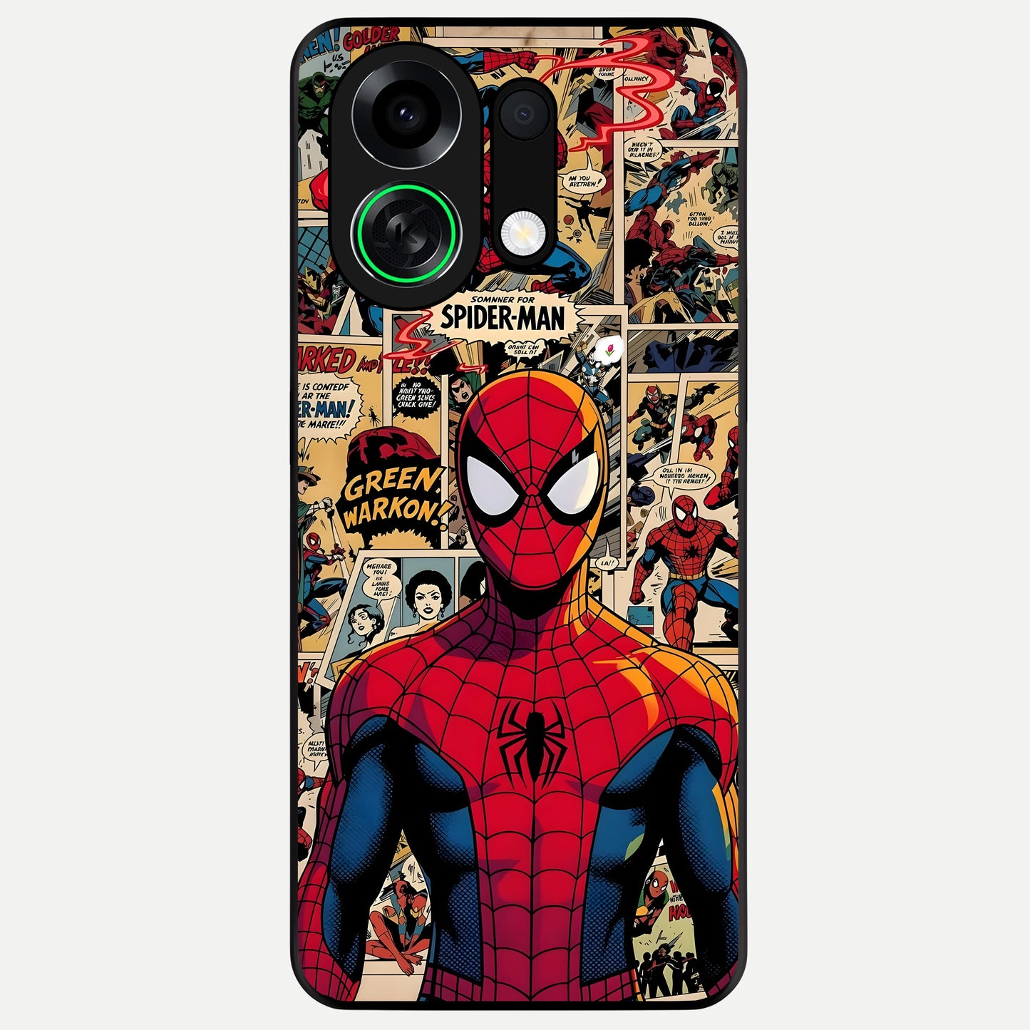  Aesthetic Spider Glass Case For Oppo K13 Turbo back cover – full design glossy printed glass finish