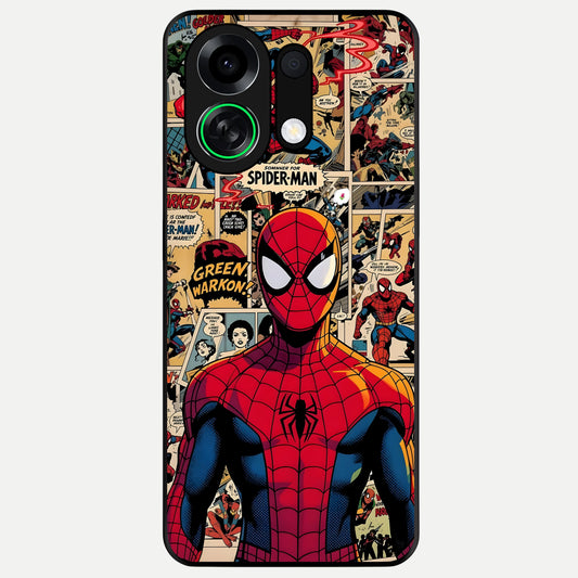  Aesthetic Spider Glass Case For Oppo K13 Turbo back cover – full design glossy printed glass finish