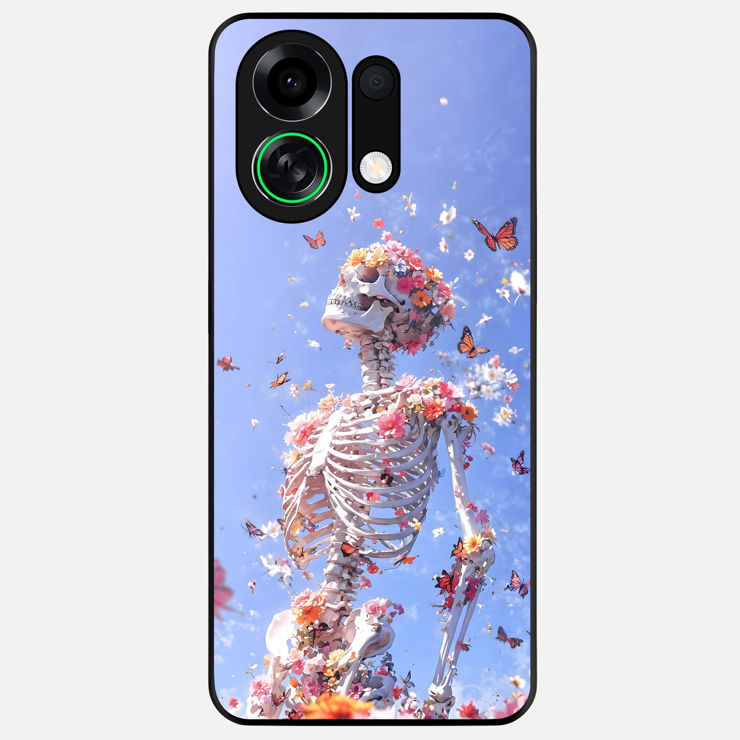  Bloom Beyond Bones Glass Case For Oppo K13 Turbo back cover – full design glossy printed glass finish