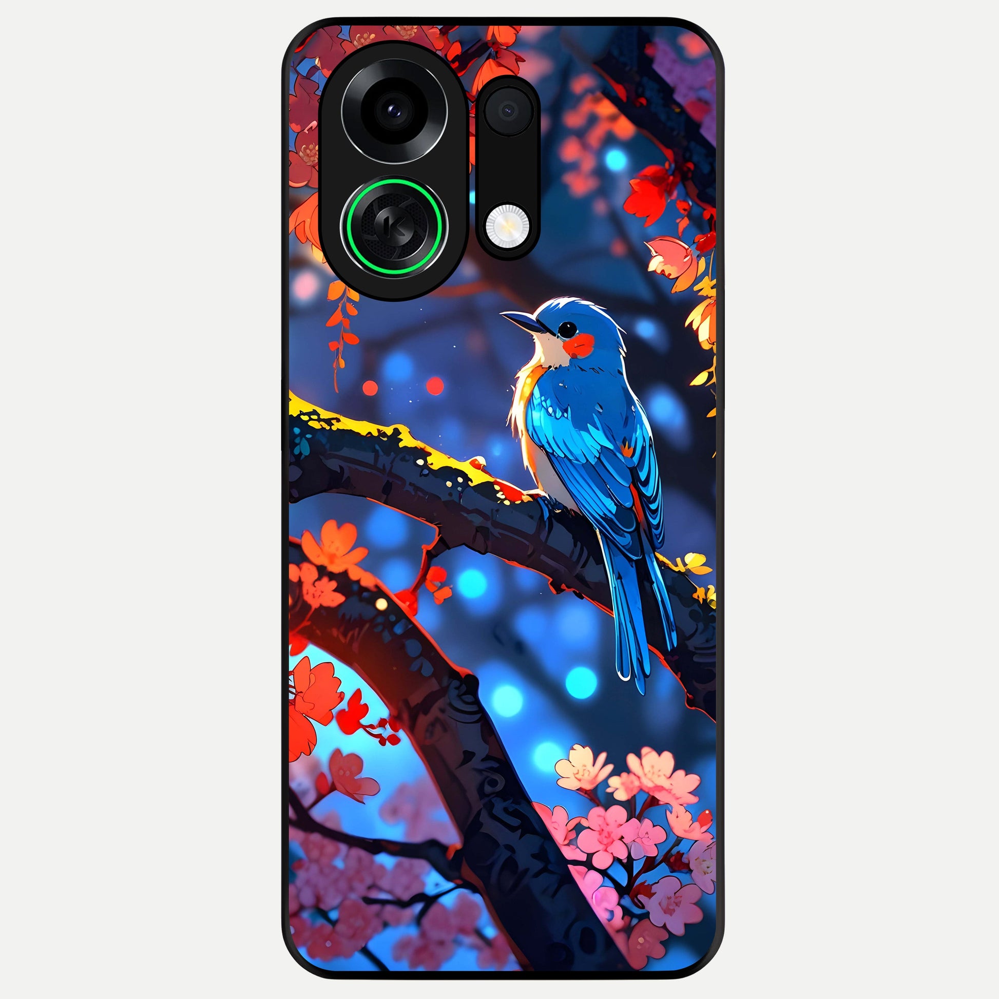  Blooming Water Drift Glass Case For Oppo K13 Turbo back cover – full design glossy printed glass finish
