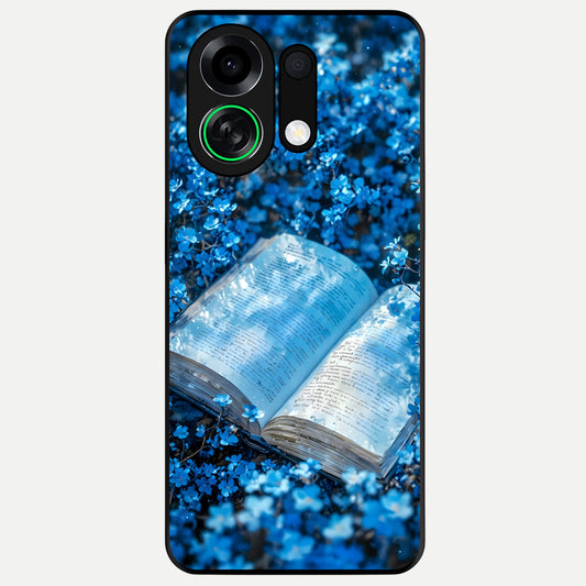  Blue Bloom Tales Glass Case For Oppo K13 Turbo back cover – full design glossy printed glass finish