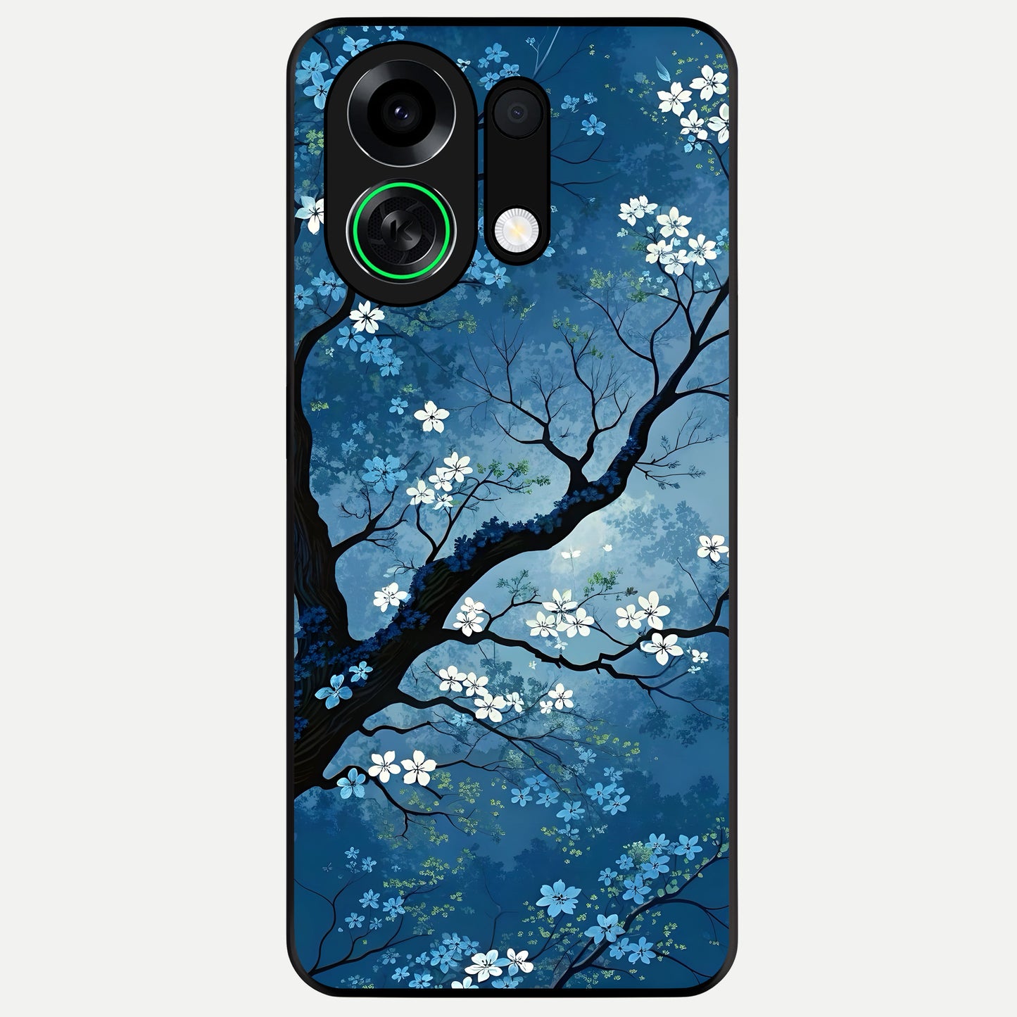  Blue Tree Serenity Glass Case For Oppo K13 Turbo back cover – full design glossy printed glass finish