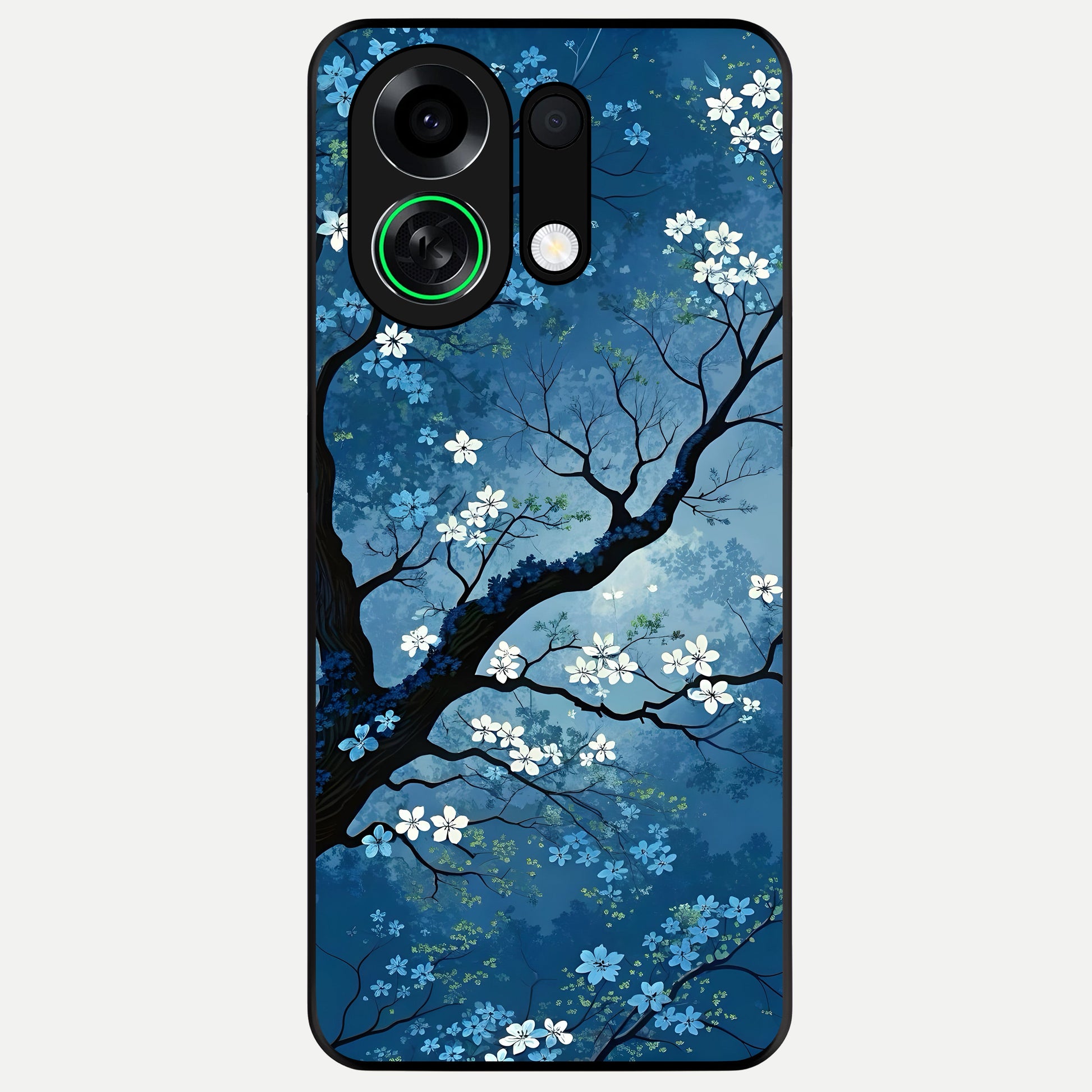  Blue Tree Serenity Glass Case For Oppo K13 Turbo back cover – full design glossy printed glass finish