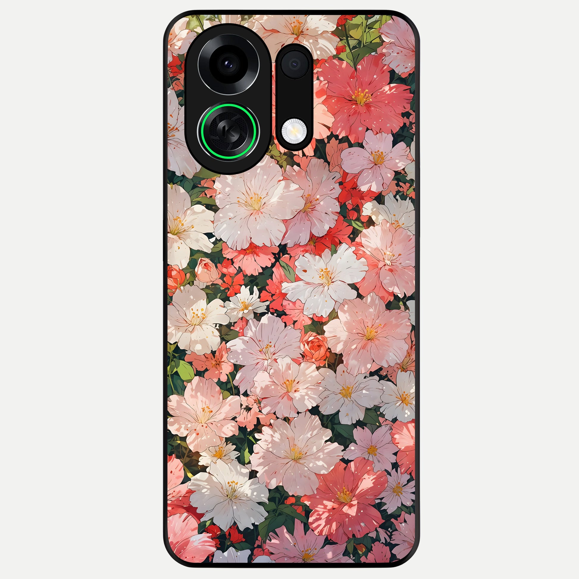  Blush Bloom Field Glass Case For Oppo K13 Turbo back cover – full design glossy printed glass finish