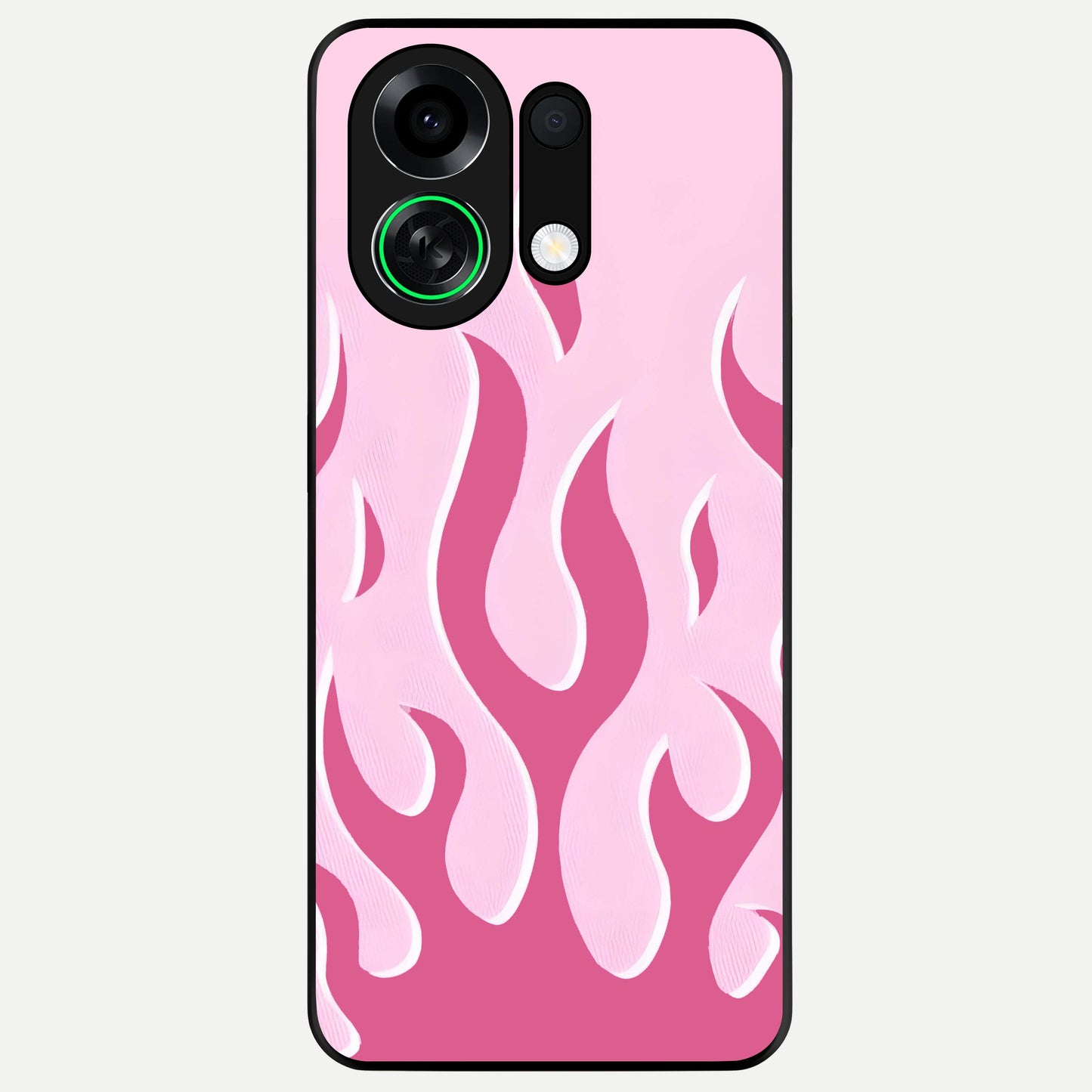  Blush Flame Energy Glass Case For Oppo K13 Turbo back cover – full design glossy printed glass finish