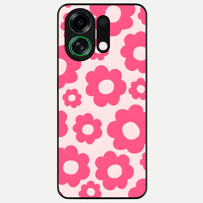  Blush Flower Pop Glass Case For Oppo K13 Turbo back cover – full design glossy printed glass finish