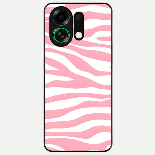  Blush Zebra Flow Glass Case For Oppo K13 Turbo back cover – full design glossy printed glass finish
