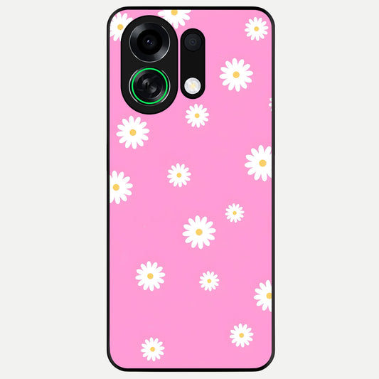  Bubblegum Daisy Pop Glass Case For Oppo K13 Turbo back cover – full design glossy printed glass finish