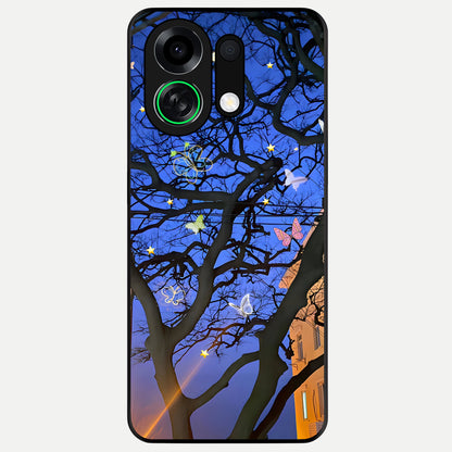  Butterfly Night Magic Glass Case For Oppo K13 Turbo back cover – full design glossy printed glass finish