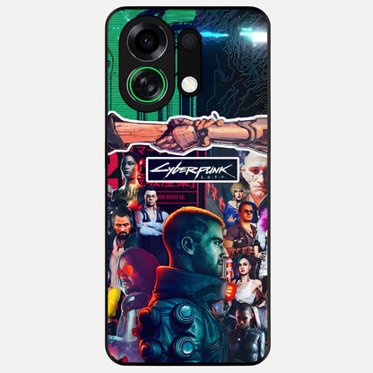  CYBERPUNK Legacy Glass Case For Oppo K13 Turbo back cover – full design glossy printed glass finish