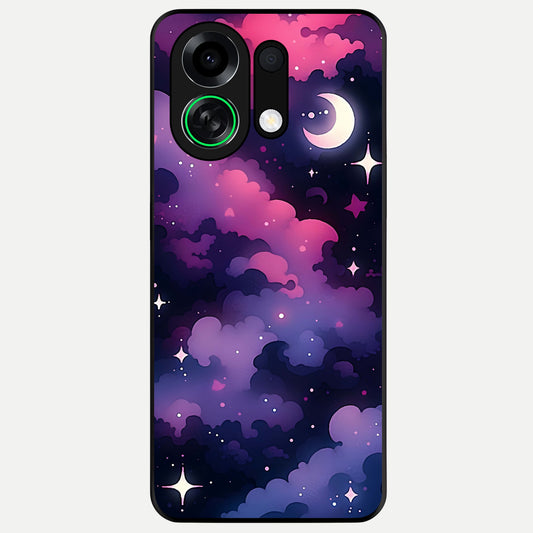 Celestial Moon Magic Glass Case For Oppo K13 Turbo back cover – full design glossy printed glass finish