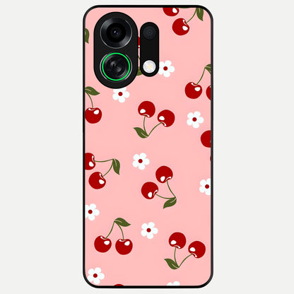  Cherry Love Mood Glass Case For Oppo K13 Turbo back cover – full design glossy printed glass finish