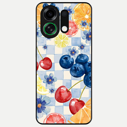  Citrus Bloom Joy Glass Case For Oppo K13 Turbo back cover – full design glossy printed glass finish
