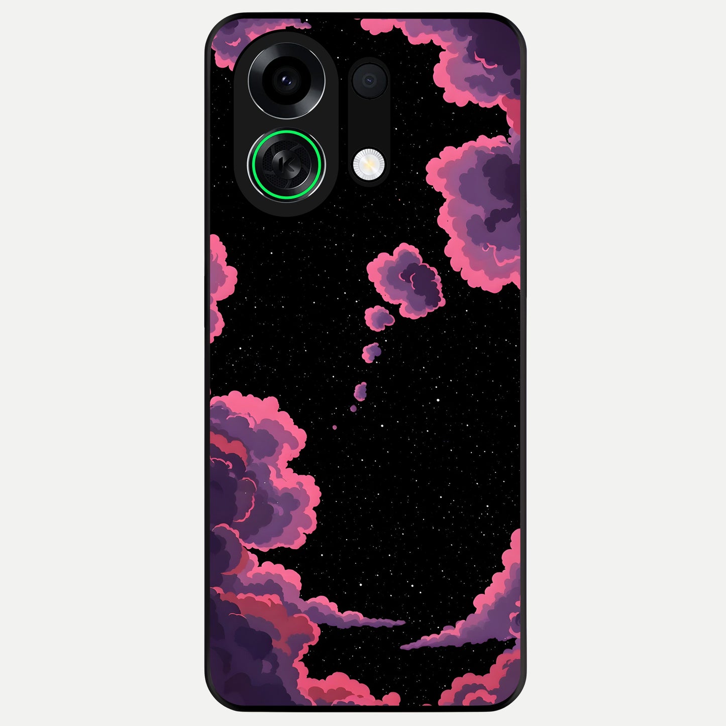  Cosmic Cloud Journey Glass Case For Oppo K13 Turbo back cover – full design glossy printed glass finish