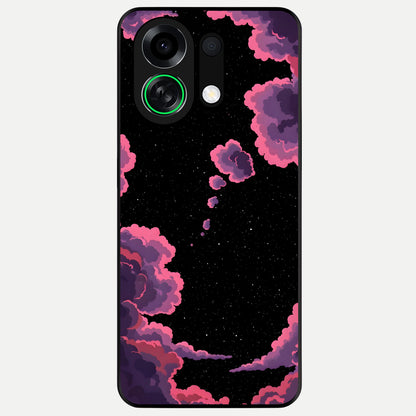  Cosmic Cloud Journey Glass Case For Oppo K13 Turbo back cover – full design glossy printed glass finish