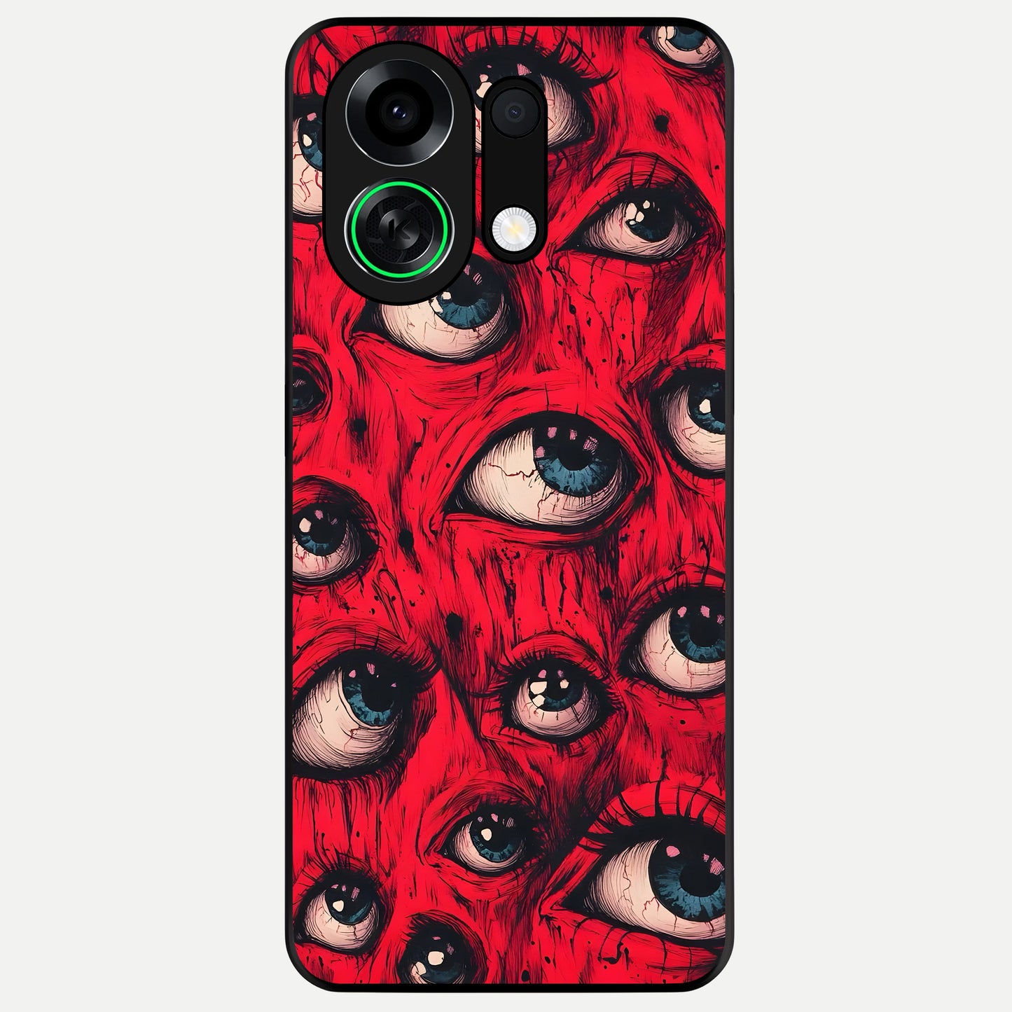 Crimson Watch Eyes Glass Case For Oppo K13 Turbo back cover – full design glossy printed glass finish