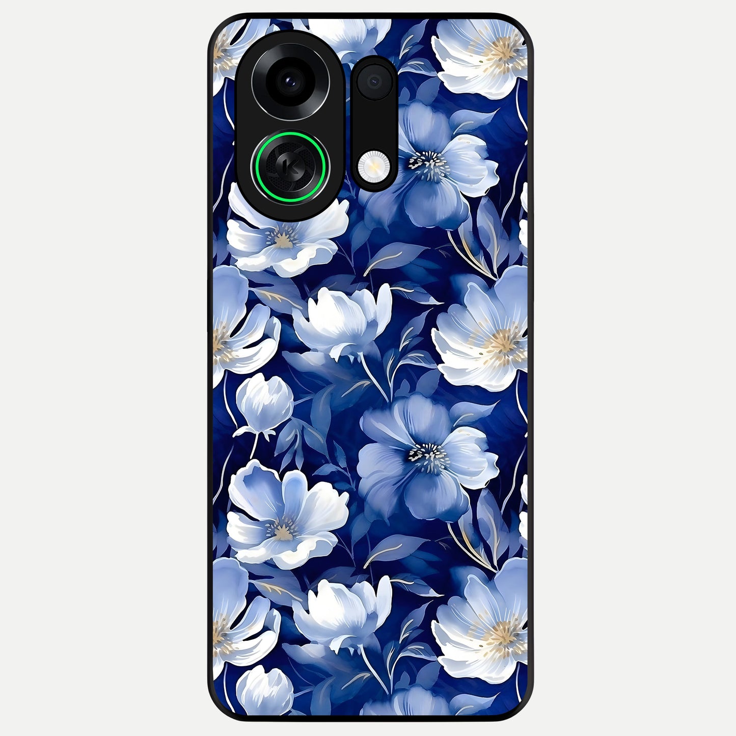  Cute Floral Patterns Glass Case For Oppo K13 Turbo back cover – full design glossy printed glass finish