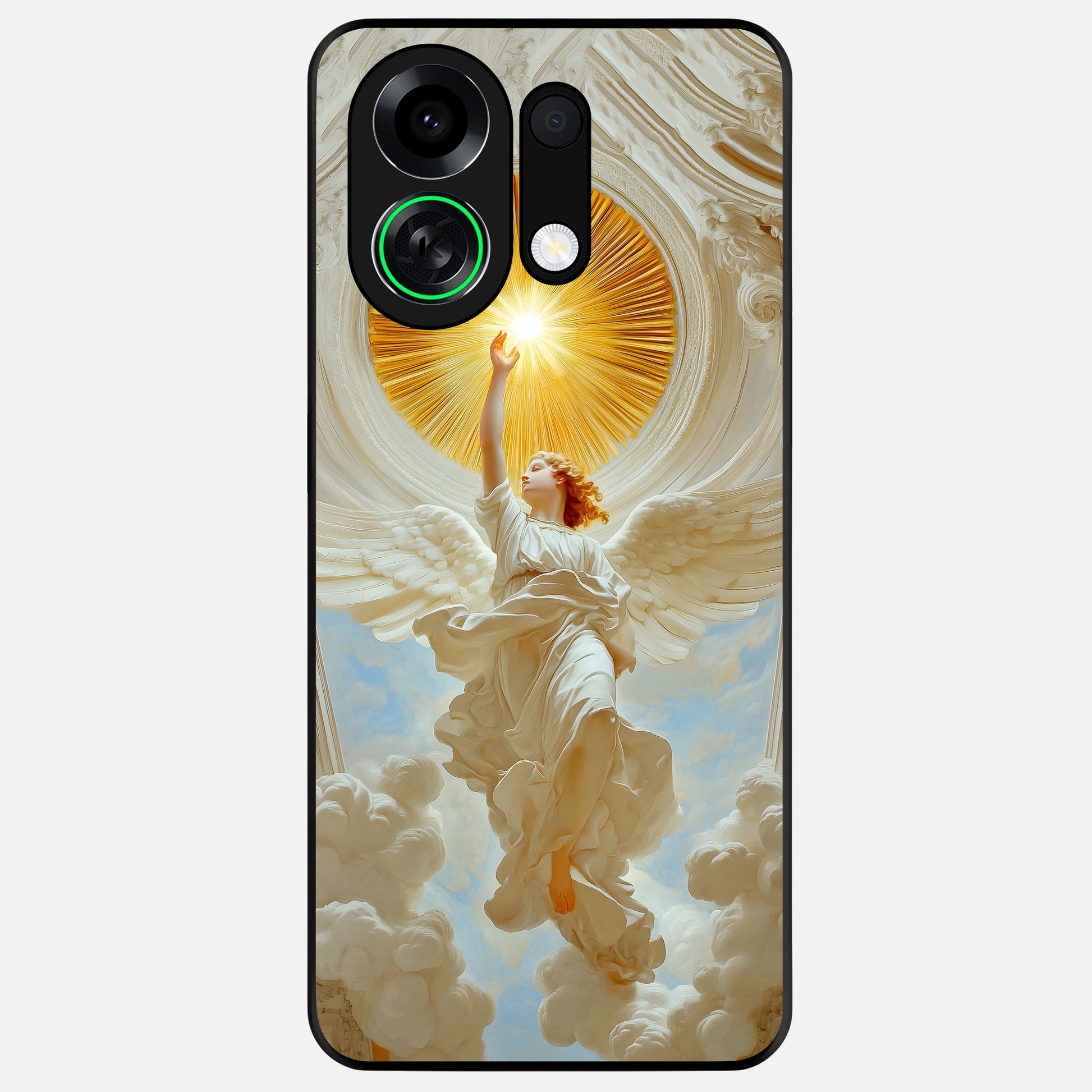  Divine Light Angel Glass Case For Oppo K13 Turbo back cover – full design glossy printed glass finish