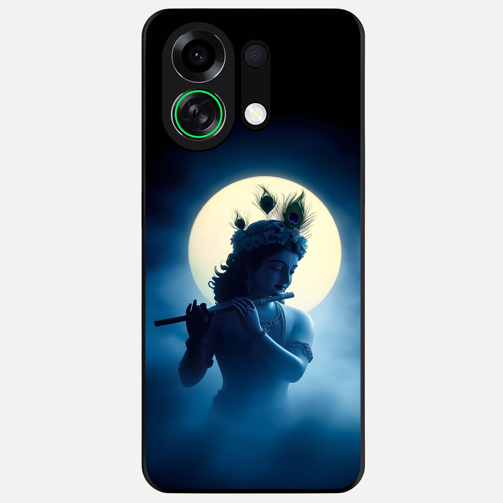  Divine Moon Flute Glass Case For Oppo K13 Turbo back cover – full design glossy printed glass finish