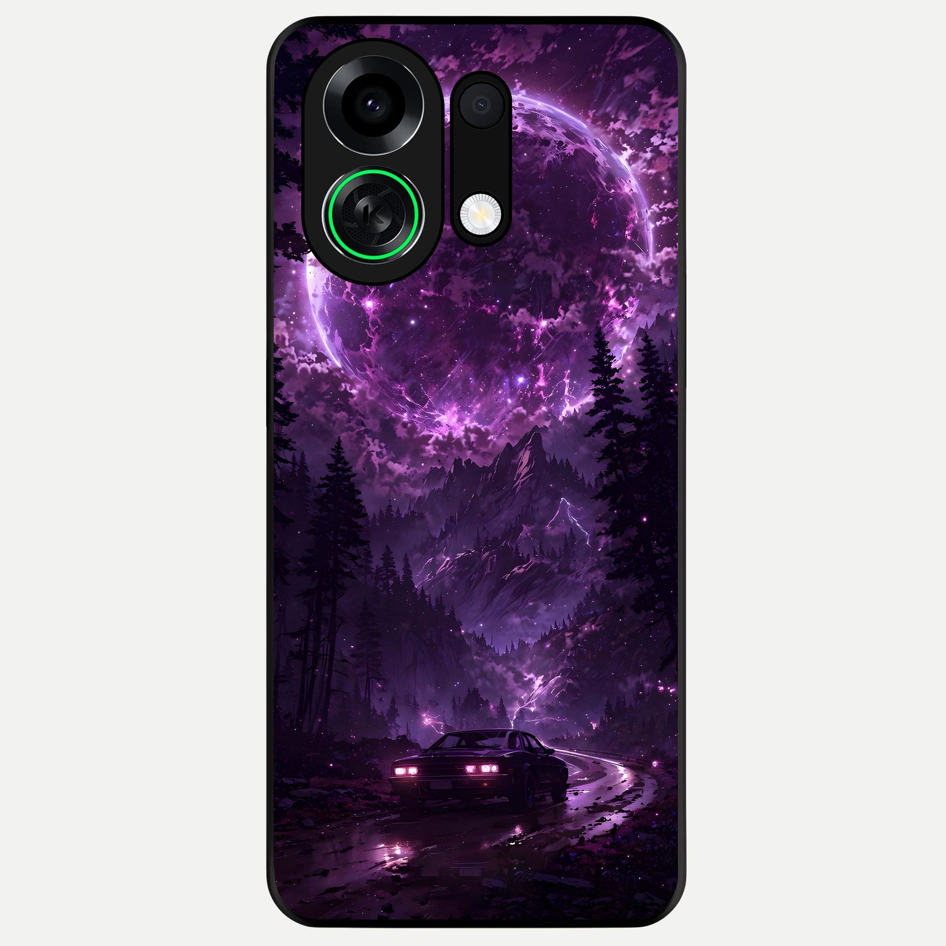  Eternal Cosmic Drive Glass Case For Oppo K13 Turbo back cover – full design glossy printed glass finish