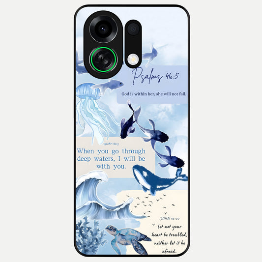  Faithful Ocean Promise Glass Case For Oppo K13 Turbo back cover – full design glossy printed glass finish