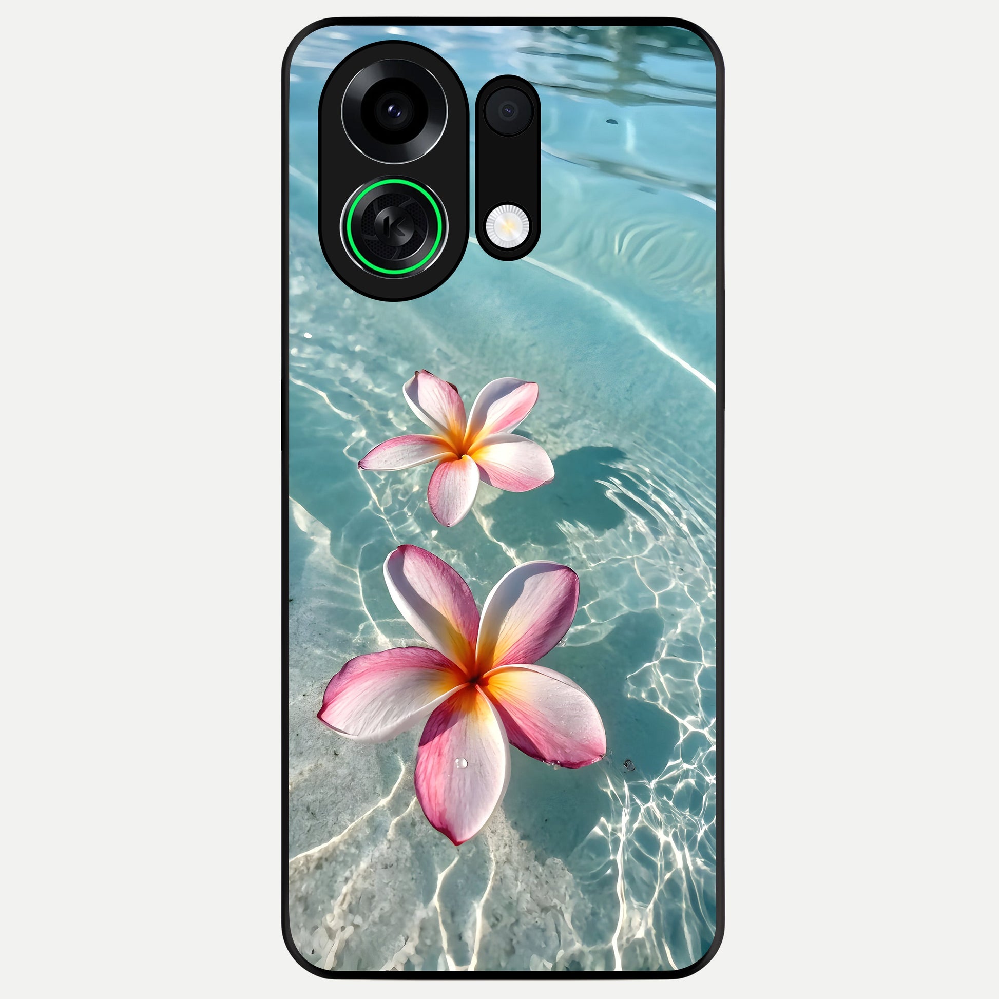  Floating Bloom Bliss Glass Case For Oppo K13 Turbo back cover – full design glossy printed glass finish