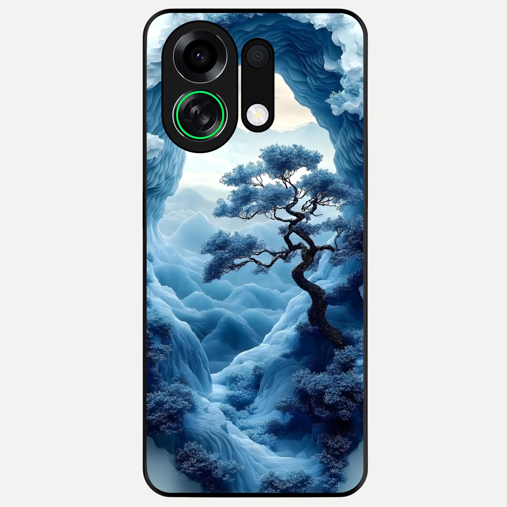 Frozen Serenity Gate Glass Case For Oppo K13 Turbo back cover – full design glossy printed glass finish