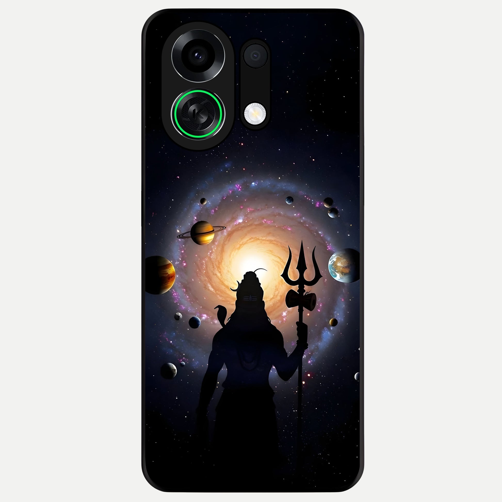  Galactic Shiva Vision Glass Case For Oppo K13 Turbo back cover – full design glossy printed glass finish