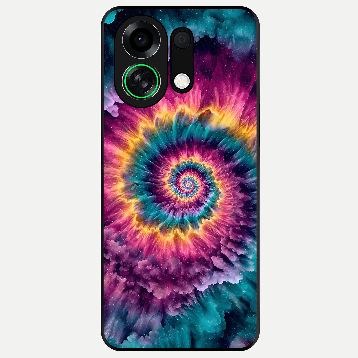  Galactic Spiral Burst Glass Case For Oppo K13 Turbo back cover – full design glossy printed glass finish