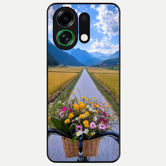  Golden Field Journey Glass Case For Oppo K13 Turbo back cover – full design glossy printed glass finish